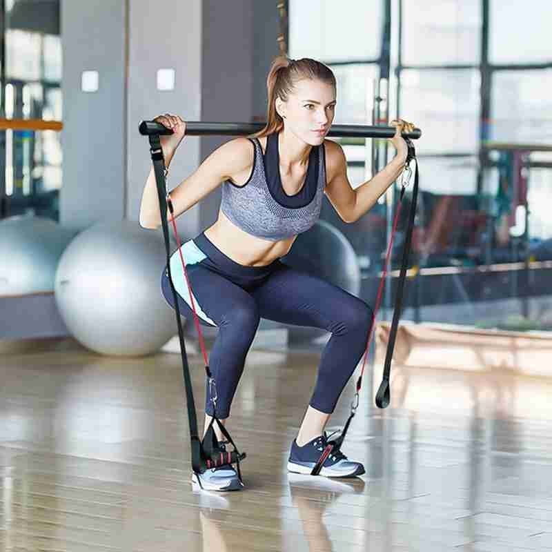 Portable Pilates Bar Kit With Resistance Bands