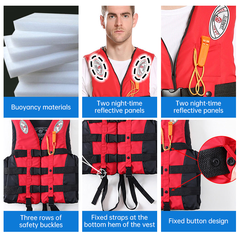 Adult Buoyant Life Jacket Oxford Cloth Fishing Vest