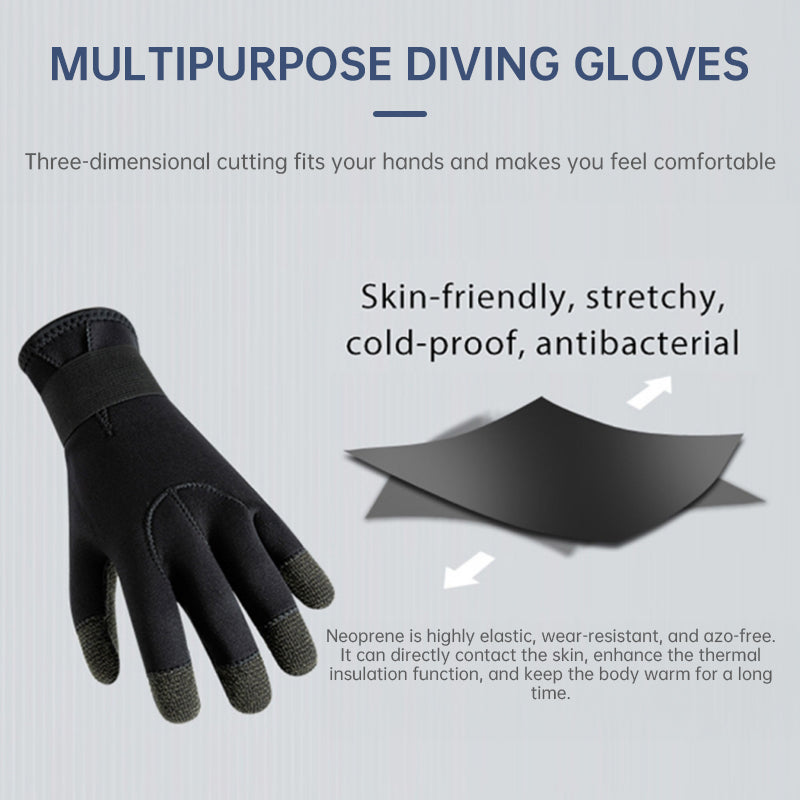 3/5mm Kevlar Diving Gloves Scratch Proof Spearfishing