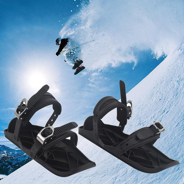 Mini Ski Sled Adjustable Bindings Portable Snow Skates