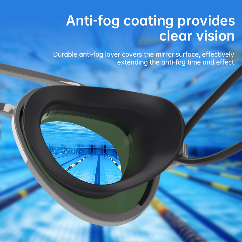 Low-Profile Competitive Swim Goggles UV Anti-Fog Zero-Drag