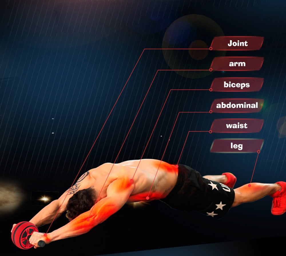 Silent TPR Ab Wheel Roller Core Trainer