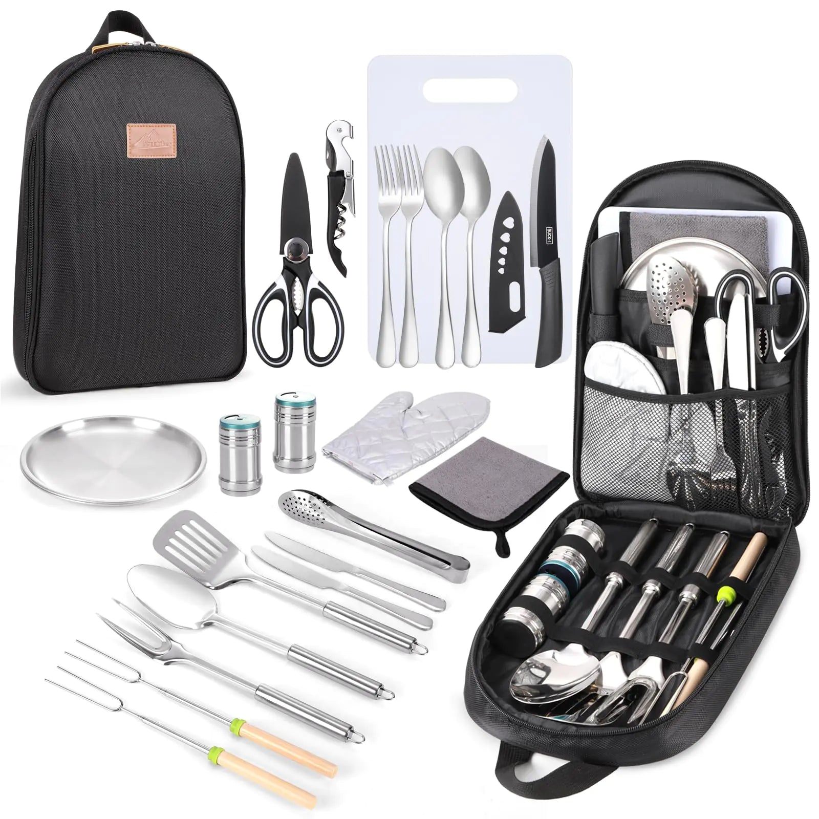Camping Cooking Utensils Set Portable Outdoor Kitchen Gear