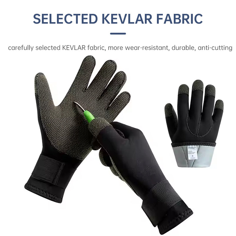 3/5mm Kevlar Diving Gloves Scratch Proof Spearfishing