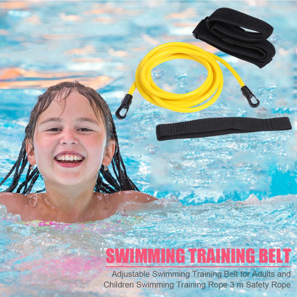 Adjustable Swim Training Resistance Belt Safety Rope