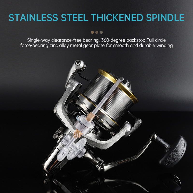 High-Performance Baitcasting Reel 8000–14000 Series – 17+1 Ball Bearing, Aluminum Alloy Spool, 4.8:1 Gear Ratio, Long Casting