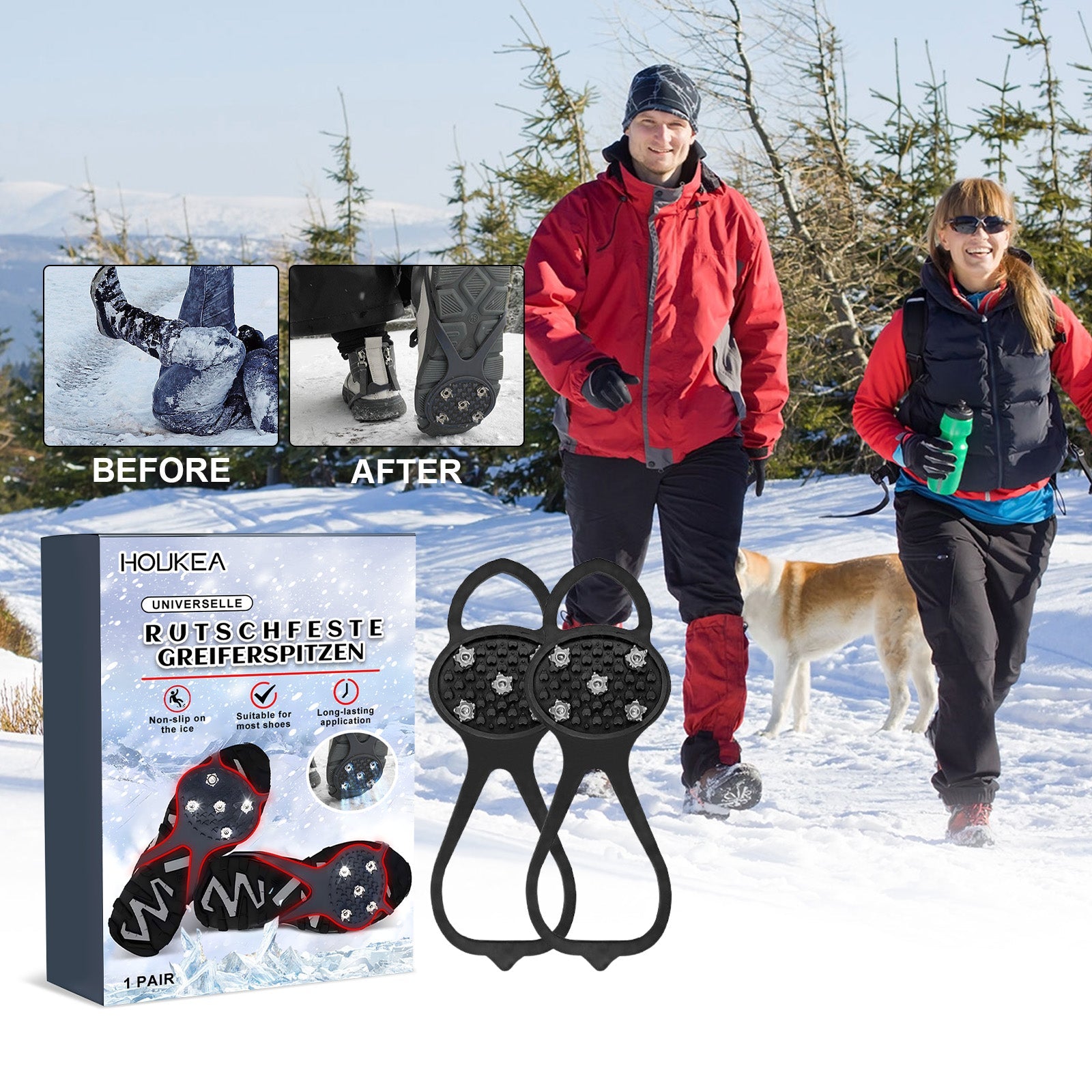 Universal Non-Slip Crampon Snowshoe Mountaineering Shoe Cover
