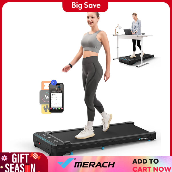 MERACH Walking Pad – Compact Quiet Under-Desk Treadmill