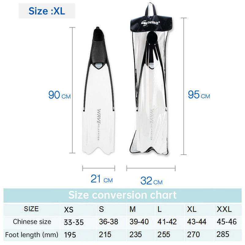Professional Freediving Long Fins Anti-Skid Spearfishing Gear