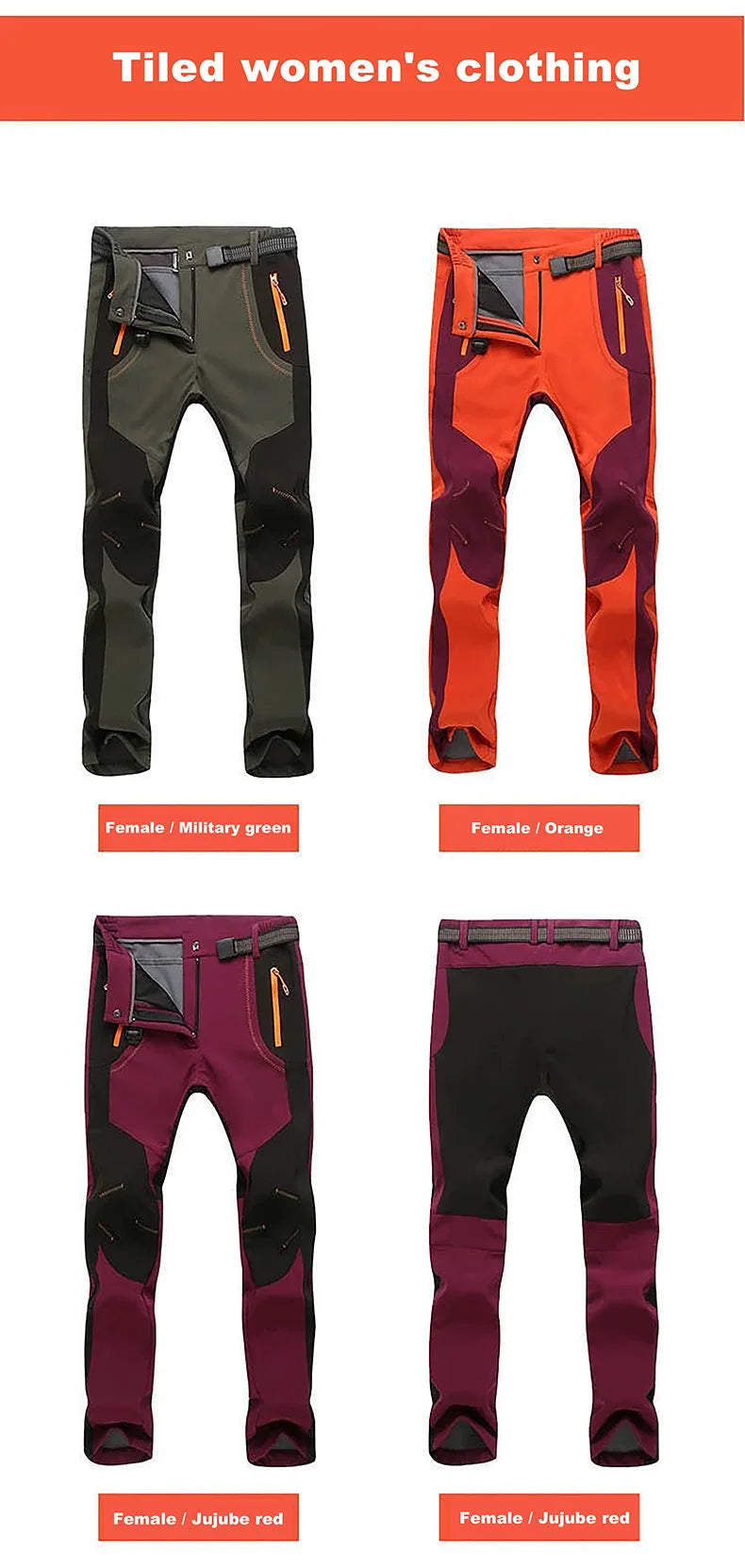 LNGXO Men's Fleece Hiking Pants