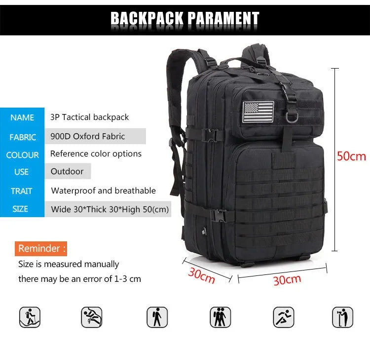 30L/50L Tactical Backpack for Men