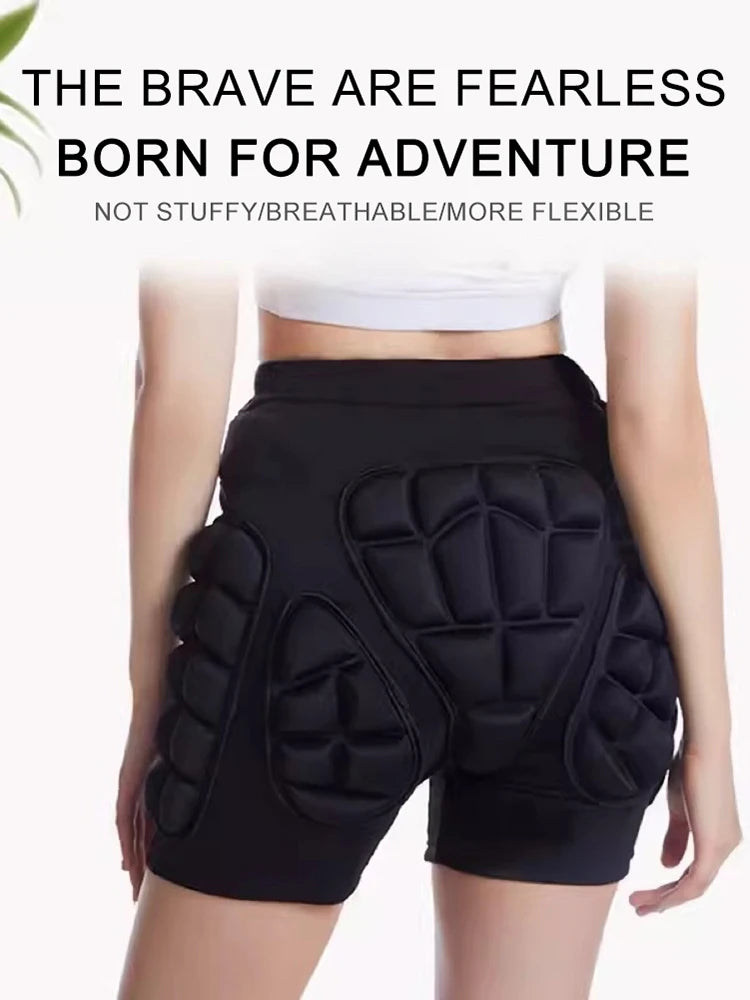 3D Padded Protective Shorts – Breathable EVA Winter Snowboard Guard