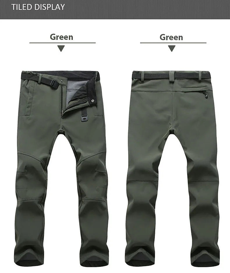 JNLN Men’s Winter Waterproof Fleece Hiking Pants