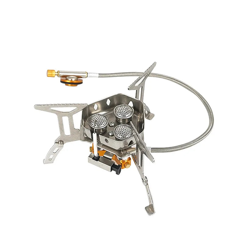 Portable 3-Head Outdoor Camping Gas Stove