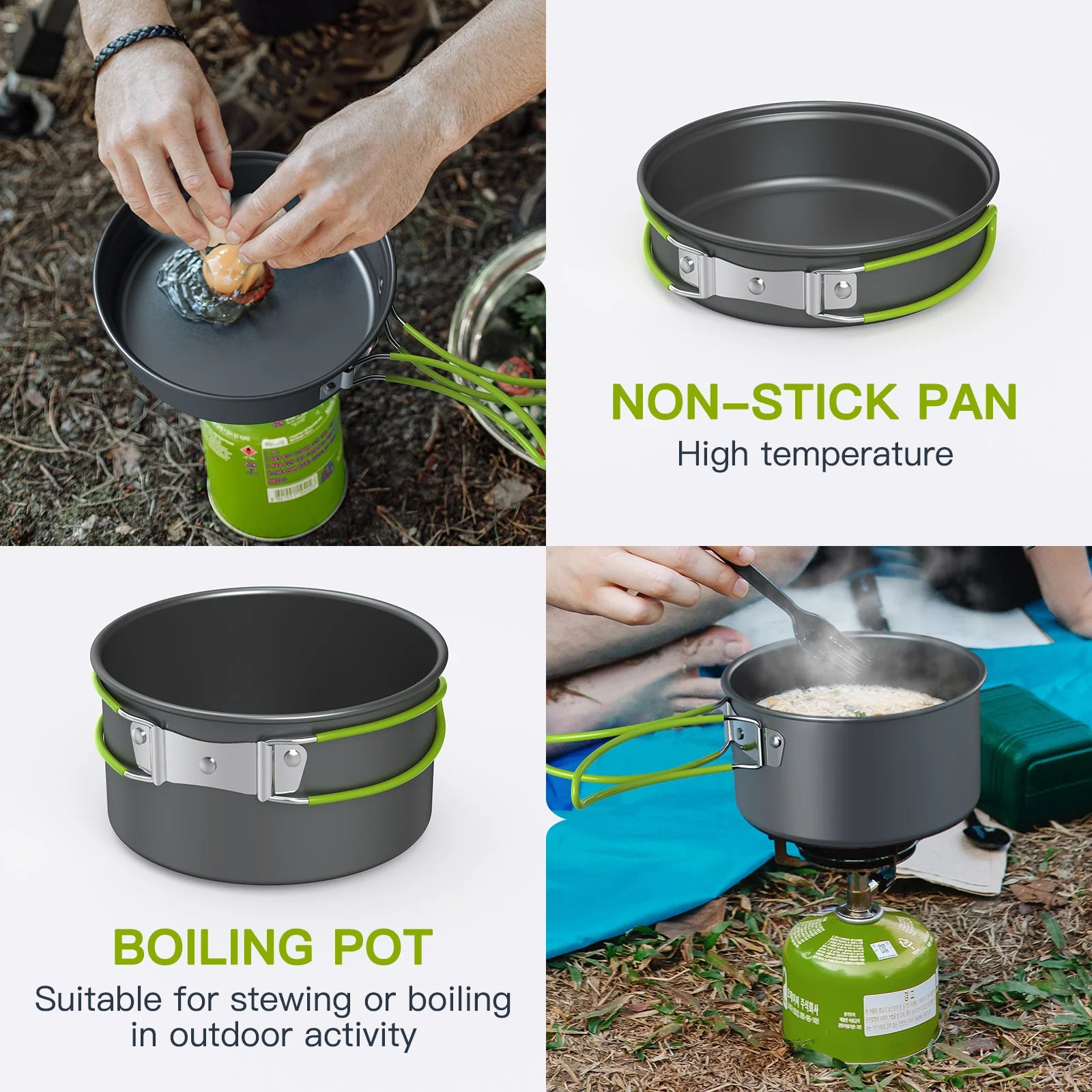 Camping Cooking Set for 2-3 People