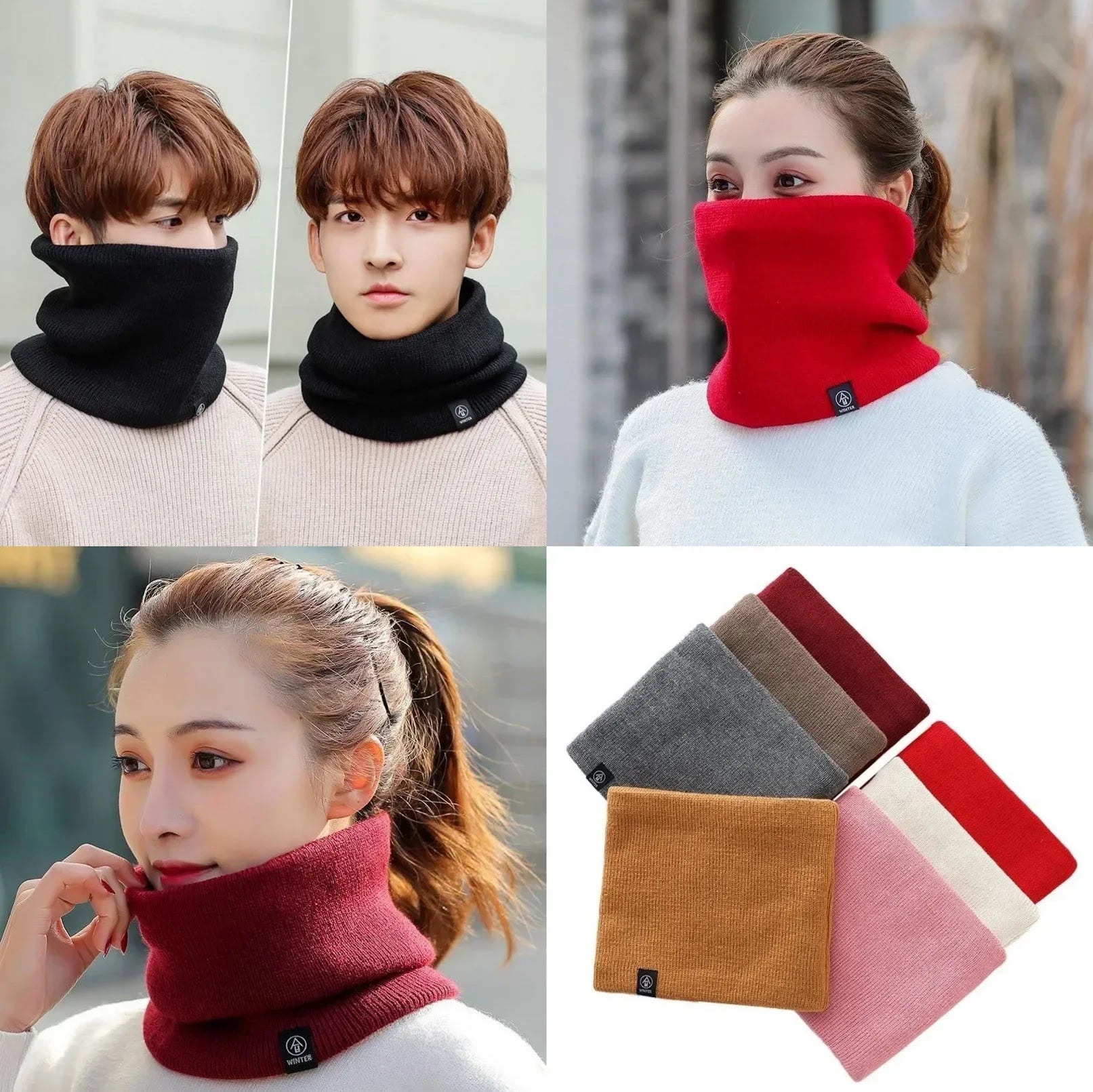 Fashion Knitted Neck Warmer Scarf for Winter Sports