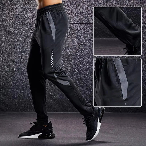 Men’s Sports Jogger Pants with Zipper Pockets