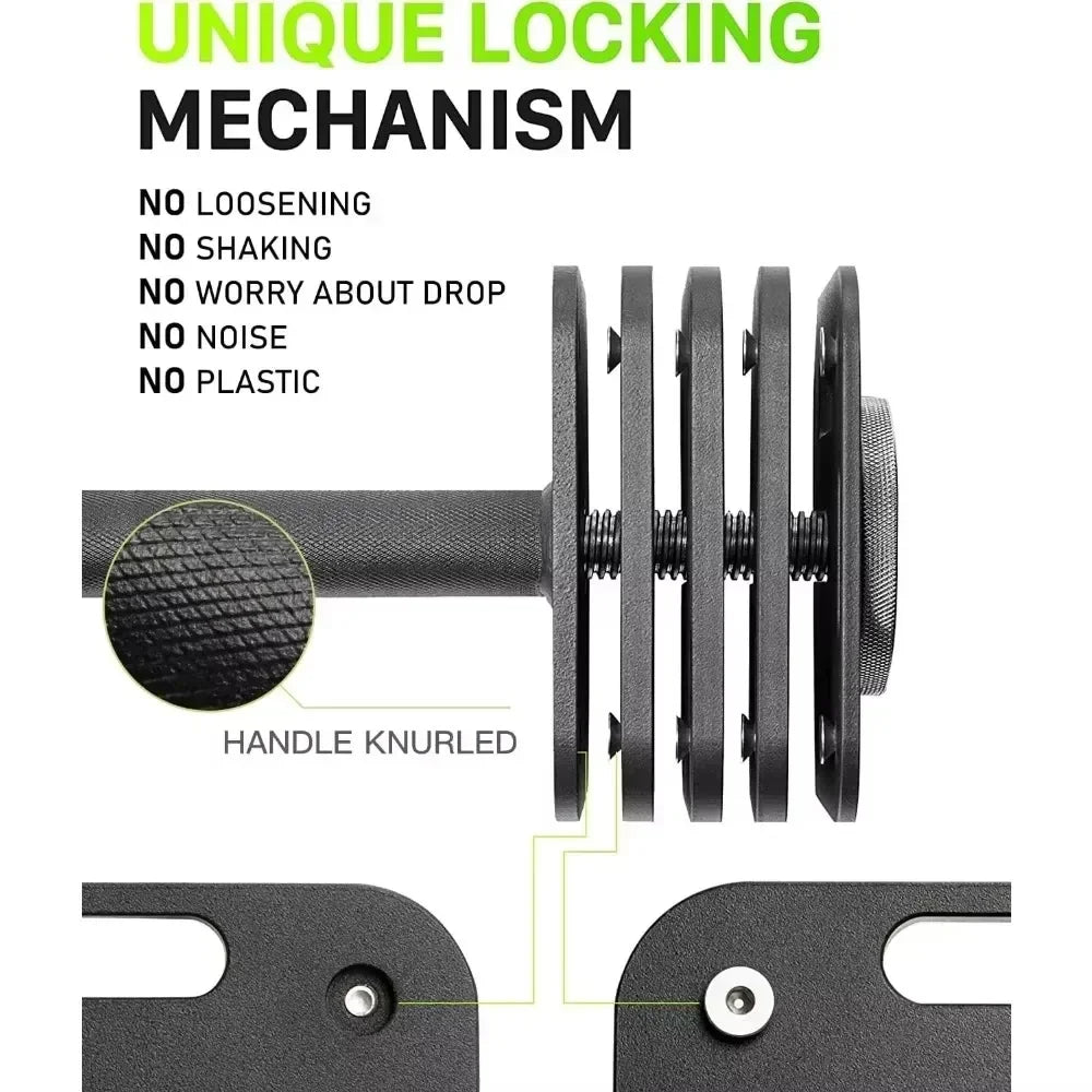 Adjustable Dumbbell Set 10-50lb