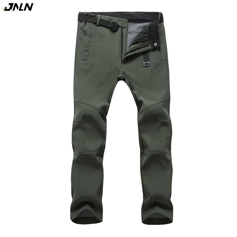 JNLN Men’s Winter Waterproof Fleece Hiking Pants