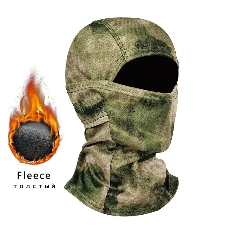 Winter Fleece Camouflage Balaclava Cold-Proof Ski Mask