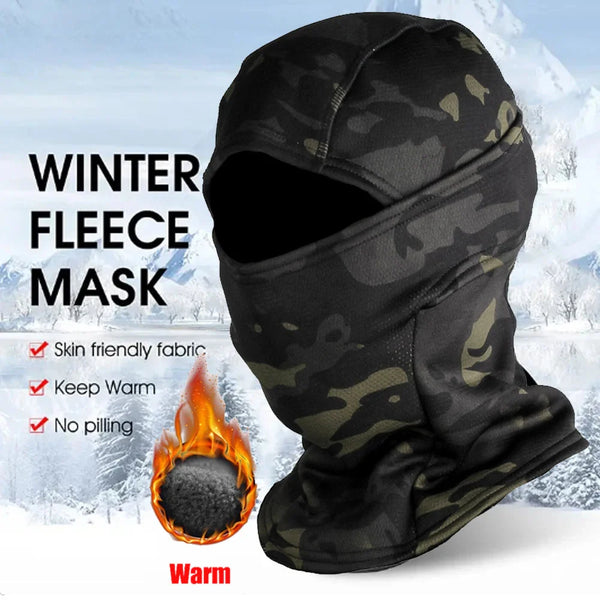 Winter Fleece Camouflage Balaclava Cold-Proof Ski Mask