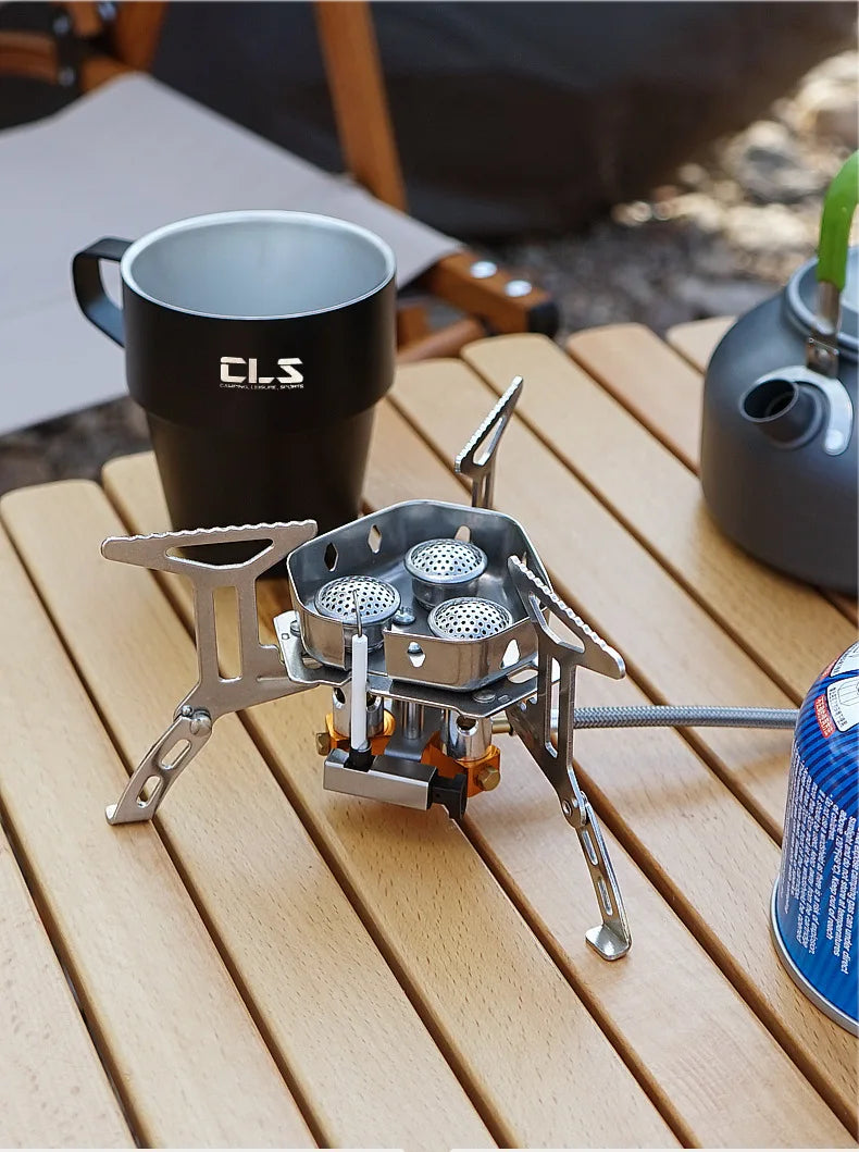 Portable 3-Head Outdoor Camping Gas Stove