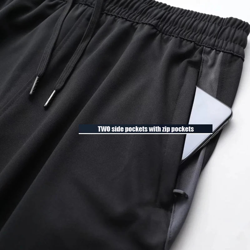 Men’s Sports Jogger Pants with Zipper Pockets