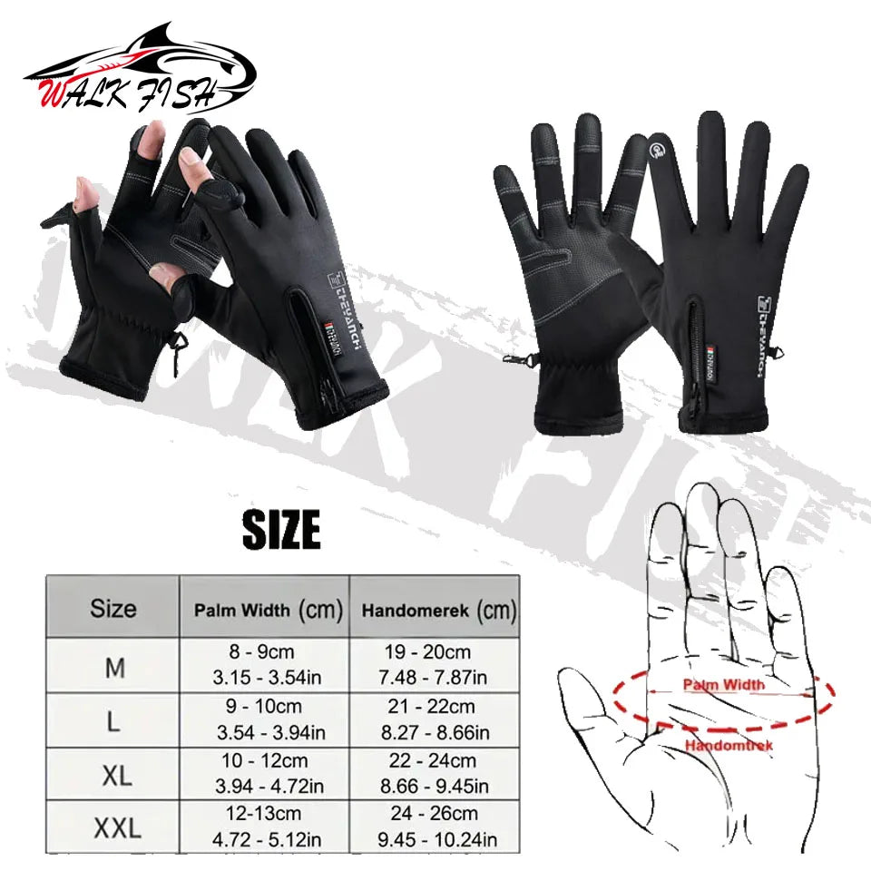 WALK FISH Winter Fishing & Outdoor Gloves
