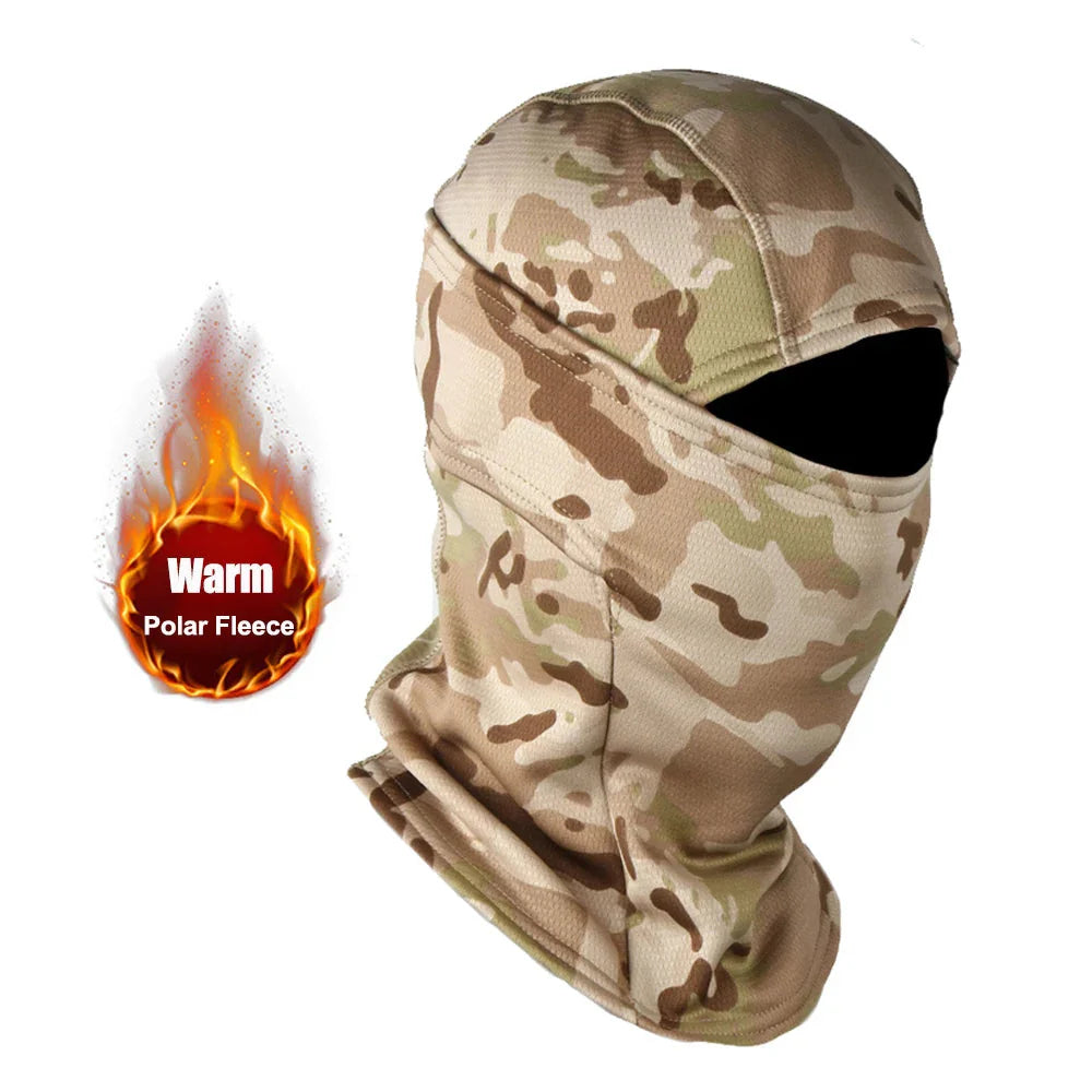 Winter Fleece Camouflage Balaclava Cold-Proof Ski Mask