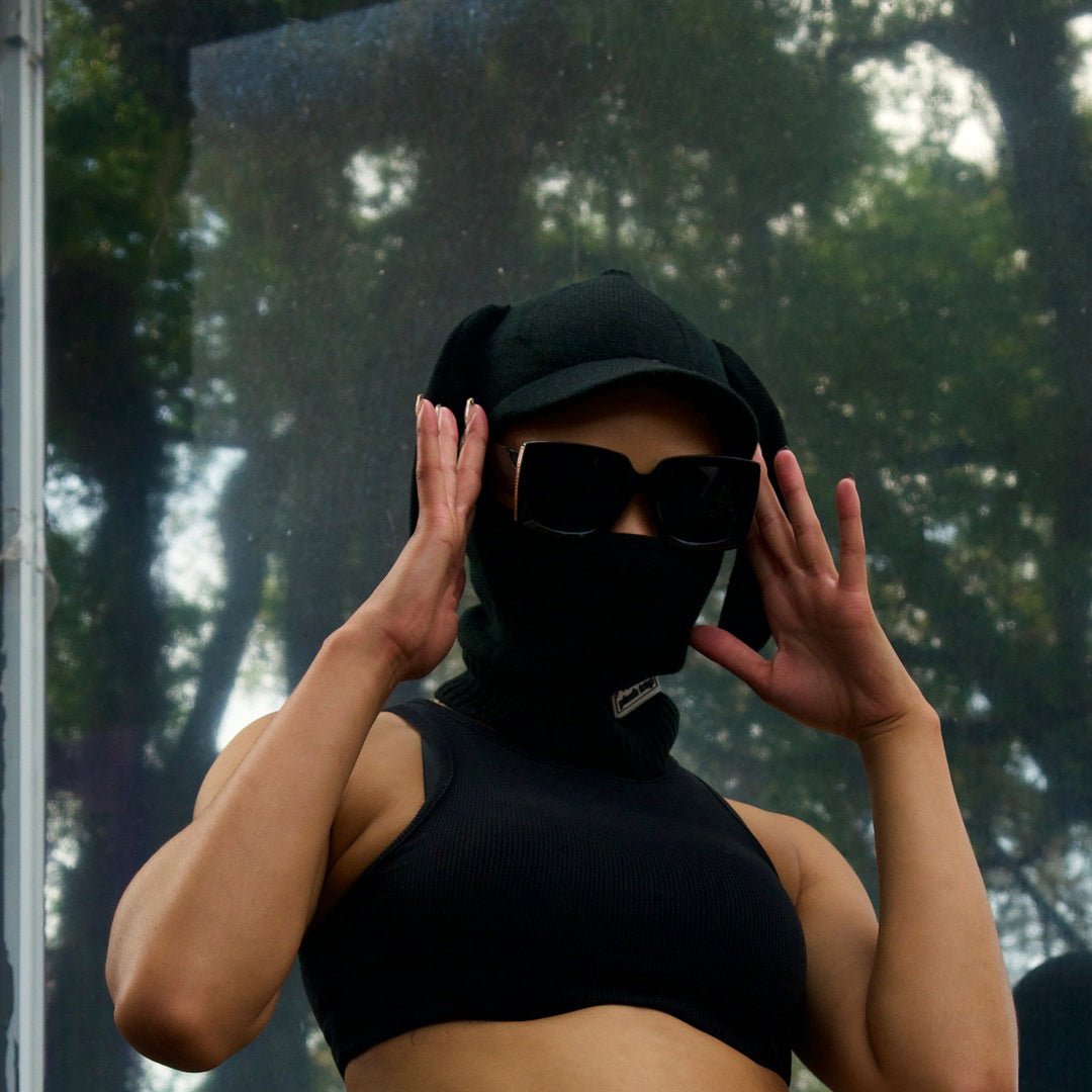 Black Brim 1-Hole Balaclava Streetwear Ski Mask