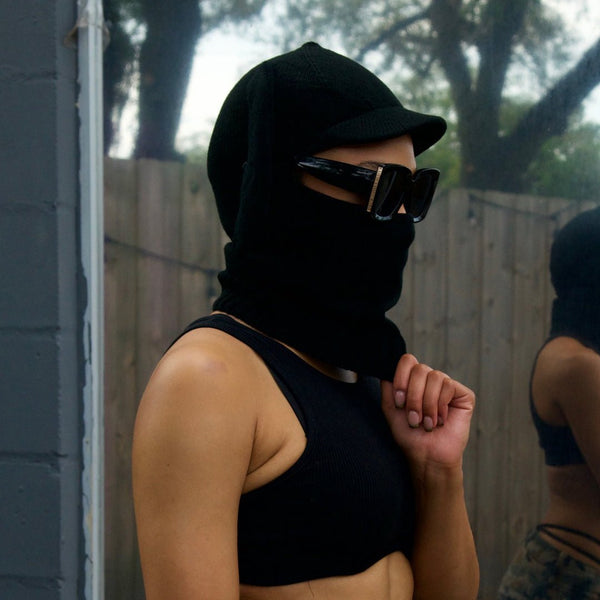 Black Brim 1-Hole Balaclava Streetwear Ski Mask